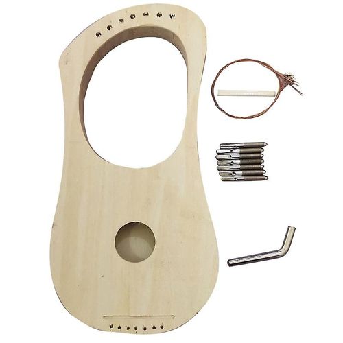 7 Cordes Lyre Harpe Bricolage Kit Tilleul Massif Cordes Instrument De Musique Travail Manuel