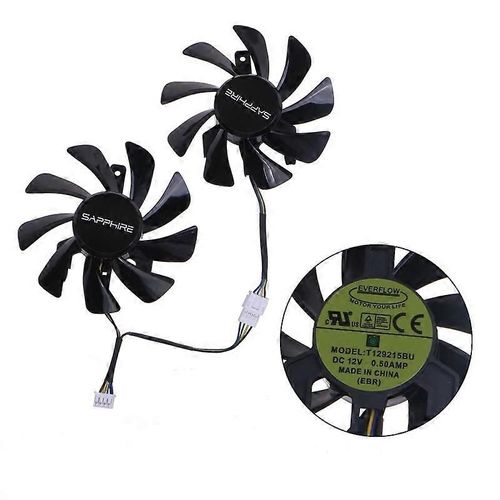 1 paire de 85mm T129215BU 4Pin pour ventilateur de carte graphique Sapphire R9 270X 280X HD7870
