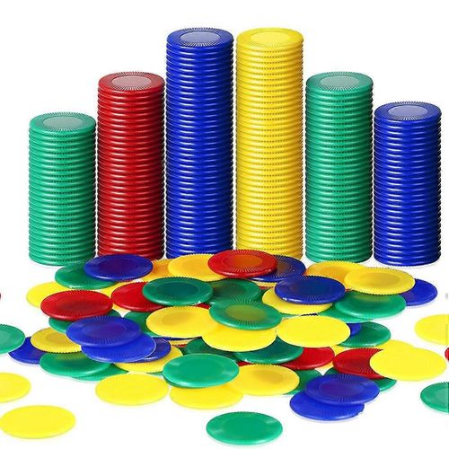 400 Pièces En Plastique Jetons De Poker Jetons De Jeu 4 Couleurs Contre-Carte Pour Jouer Au Jeu En Comptant Bingo Gam
