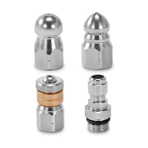 Buse de jeteur d¿égout pour nettoyeur haute pression, conseils de nettoyage de drains, nez de bouton rotatif avec Quic de 1/4 de pouce