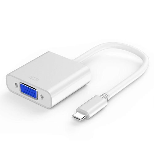 Adaptateur Usb C vers Vga,Adaptateur Type C vers Vga compatible pour Pro 2016/2017/2018, Air/Ipad Pro 2018,Sur