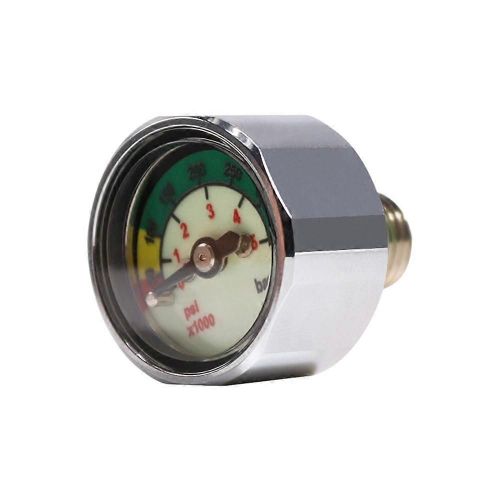 Manomètre De Bouteille De Plongée Sous-Marine 1 Pouce Face 350 Bar / 5000 Psi 7 / 16 Pouces-20unf Filetages