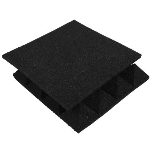 12 pcs - Panneaux muraux de traitement de traitement pyramidal de studio d¿absorption acoustique en mousse d¿insonorisation