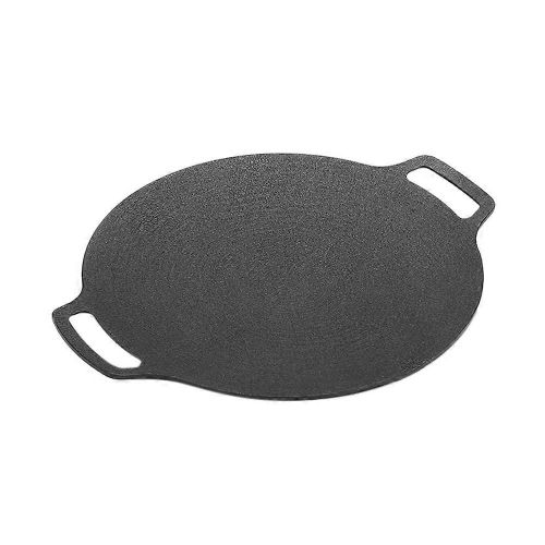 35cm Épais Fonte Poêle À Frire Plat Crêpe Plaque Chauffante Antiadhésif Barbecue Induction Cuisinière Ouverte Cuisson Po