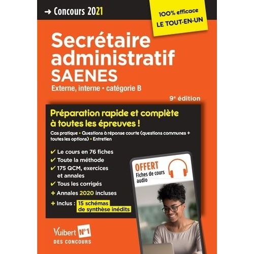 Concours Secrétaire Administratif - Saenes - Le Tout-En-Un Externe, Interne Catégorie B
