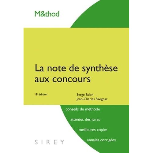 La Note De Synthèse Aux Concours
