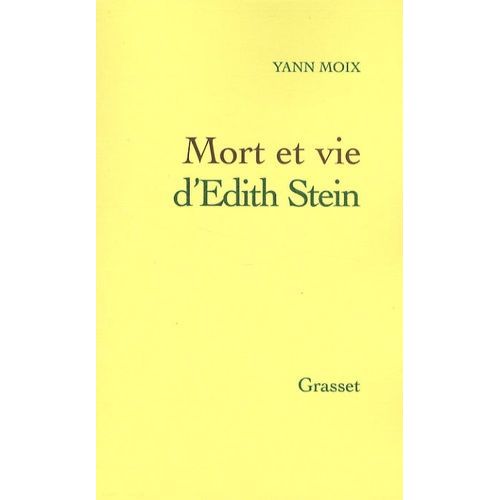 Mort Et Vie D'edith Stein