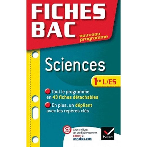 Fiches Bac Sciences 1e Es/L