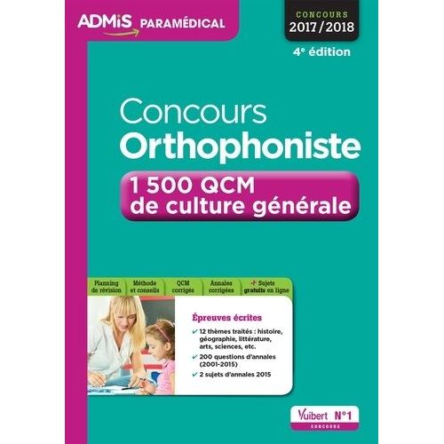 Concours Orthophoniste - 1 500 Qcm De Culture Générale