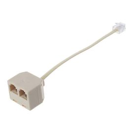 Adaptateur RJ11 6P4C mâle à femelle pour deux téléphones FAX Machines Séparateur Prise