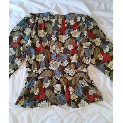 Blouse Fleurie Vintage Manches Longues