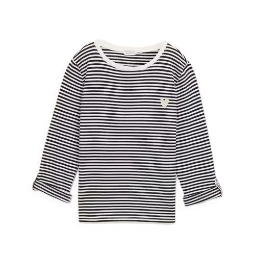 Tom Tailor - Sweat Fin - Marine Et Blanc