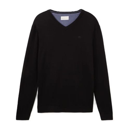 Tom Tailor - Pull Col V - Noir