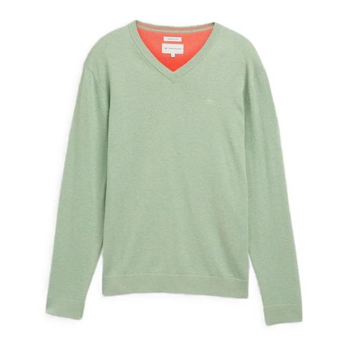 Tom Tailor - Pull Col V - Vert Amande