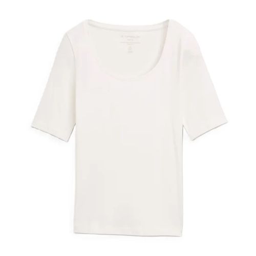 Tom Tailor - Tee-Shirt Manches Courtes - Blanc