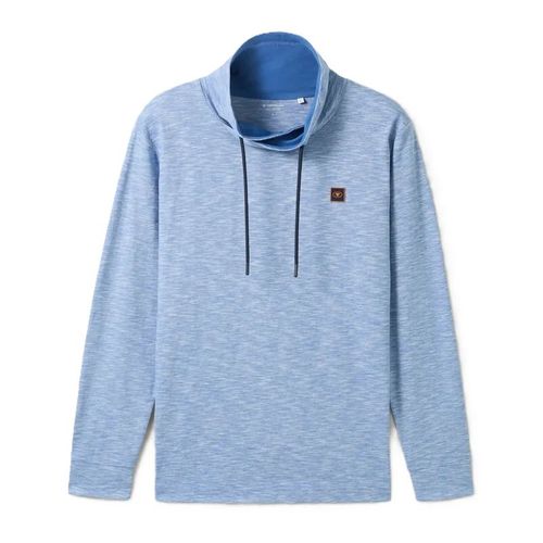Tom Tailor - Sweat Col Montant - Bleu Chiné