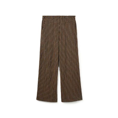 Tom Tailor - Pantalon Fluide - Noir Et Beige