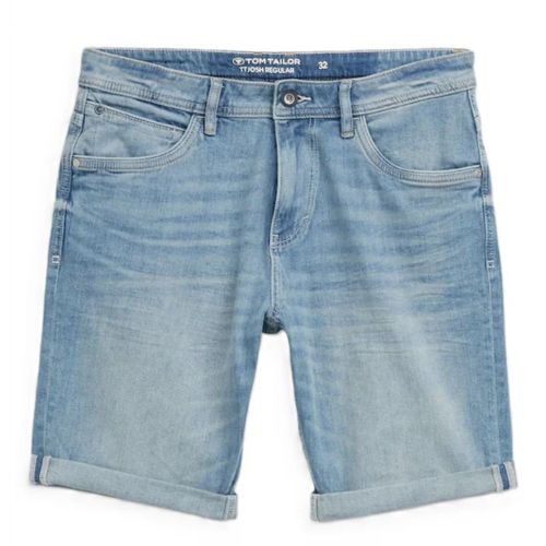 Tom Tailor - Bermuda En Jean - Bleu Délavé