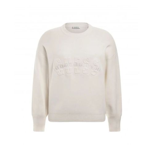 Guess - Pull Col Rond - Blanc