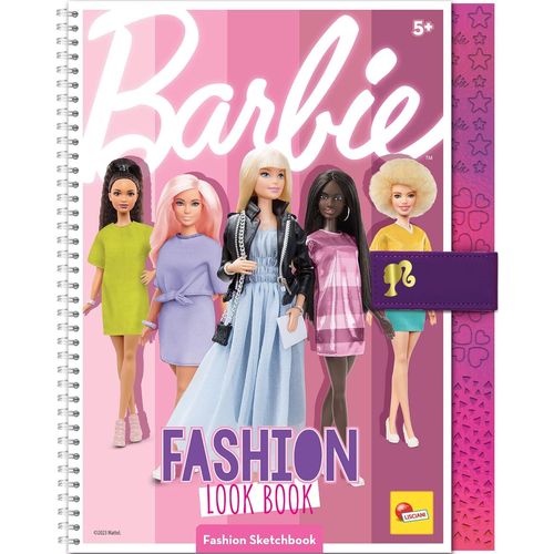 Barbie - Carnet De Croquis Look Tendance - Studio De Mode - Modèles À Habiller - Jeu Créatif - Feutres Et Crayons De Couleur - Pour Filles À Partir De 5 Ans 