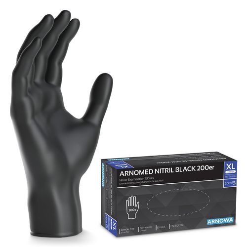 Shiba-Gants Jetables Noirs, 200 Pièces/Boîte, Gants Nitrile Taille Xl, Non Poudrés & Sans Latex, Gants Jetables, Gants Disponibles[1