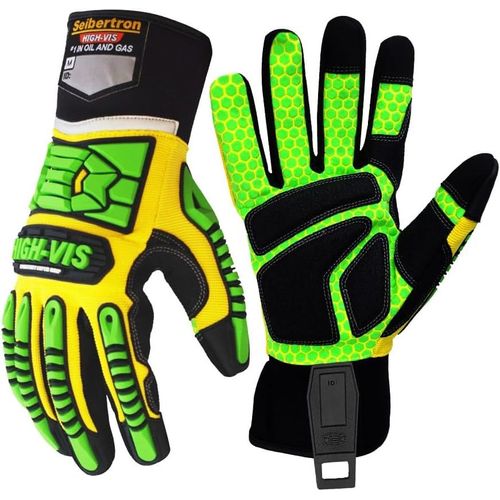 SHIBA-HIGH-VIS compétence SDXG2 SuperGrip GEL Oil & Gas Gants de sécurité de protection contre les chocs anti-vibrations Gants de [1