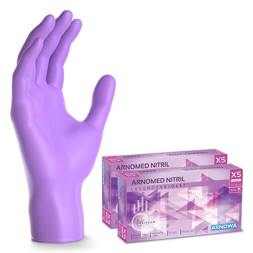 Shiba-Gants Jetables Violet, Gants Nitrile Taille Xs, Gant Jetable 200 Pièces (2 Boîtes), Gants En Nitrile Non Poudrés & Sans Late[1