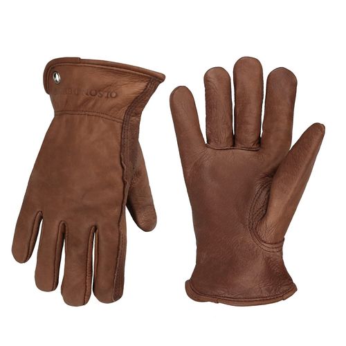 SHIBA-Gants de travail rétro en cuir marron pour coupe/moto/ferme, gants de travail en cuir de vachette avec effet décoloré pour h[6