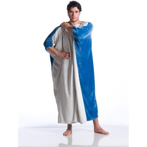 Shiba-Momonga Ocean - Veste Polaire À Manches Kangourou, Plaid Canapé, Poncho Ou Sweat Femme, Cadeau Pour Adultes, Bleu/Blanc, 120[2