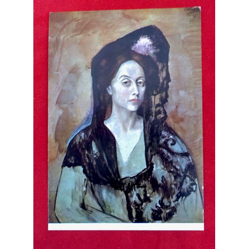 Carte Postale Tableau , Peinture Picasso "Retrato De La Sra Canals" Ou "Retrato De Benedetta Bianco", Réalisé À Paris En 1905. Musée Picasso, Barcelone. Espagne