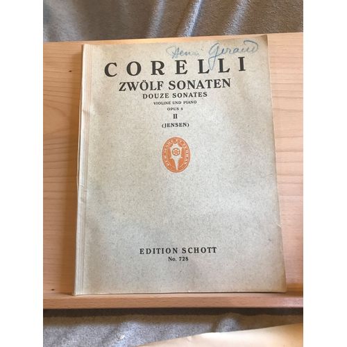Corelli 12 Sonates Pour Violon Piano Op 5 Volume Ii Jensen Éditions Schott N°728