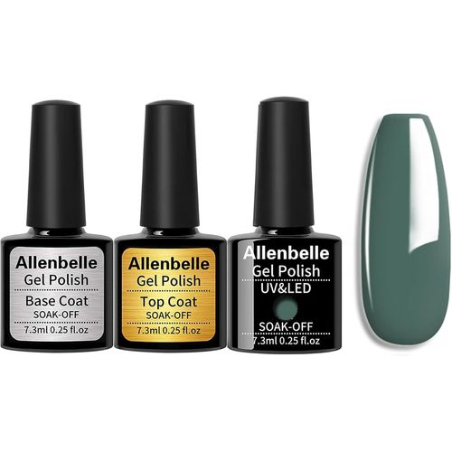 Shiba-(Base & Top Coat + Un Vernis) Vernis Semi Permanent À Vernis Ongles Semi Permanent Gel Uv Led Nail Art Soak Off Manucure (7.[2 
