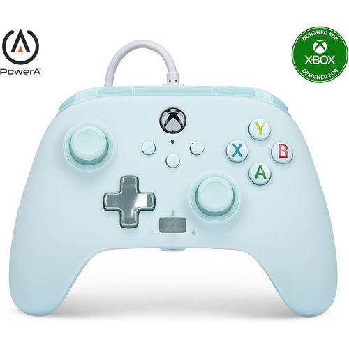 Manette Filaire Améliorée Pour Xbox Series X|S De - Barbe À Papa Bleue