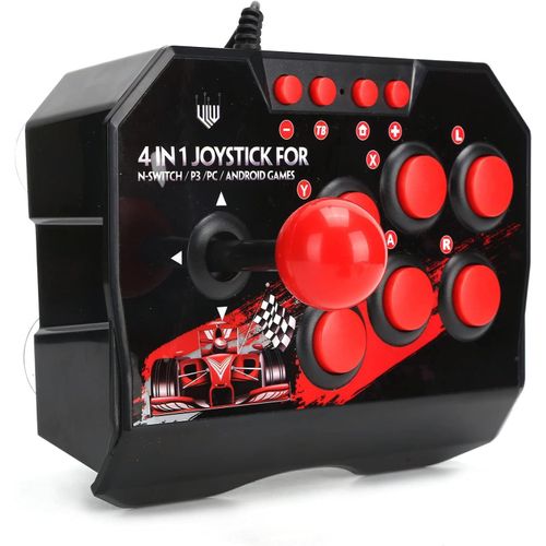 Bâton Combat D'arcade Filaire Manette D'arcade Pc Contrôleur De Combat De Rue Accessoires De Jeux D'arcade Pour Commutateur/Pc/Ps3
