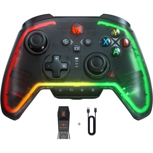 Manette Sans Fil, Rainbow 2 Pro Pc Controller 6 Axes Gyro Hall Effect Trigger, Alps Joystick, Audio 3.5 Mm, Gamepads Pour Pc Windows/Android/Ios/Switch Pro Controller