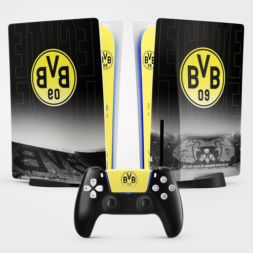 Sticker Ps 5 Dortmund, Autocollant Pour Ps 5, Console Et Manette, Edition Standard Disque, Skin Dortmund Ps 5 (1 Manette)