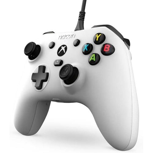 Manette Filaire Evol-X Blanche Pour Xbox Series X/S, Compatible Pc Avec Un Câble Détachable De 3 Mètres