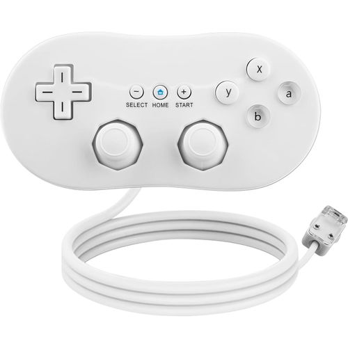 Manette De Jeu Classique Filaire Pour Nintendo Wii Remote Console Jeu Vidéo Couleur Blanc