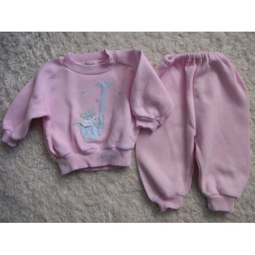 Tres Joli Jogging Rose Pour Bebe Fille &#34 Jacadi &#34 Taille 3 Mois