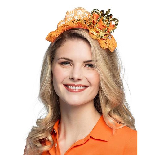 Serre-Tête Mini Couronne Orange Adulte