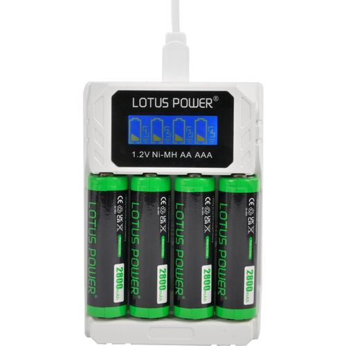 Lbgwp60-Rechargeables Piles Aaa (Lot De 4), 900 Mah, Nimh, Pré-Chargées, Longue Durée, Un Packaging Recyclable 0% Plastique