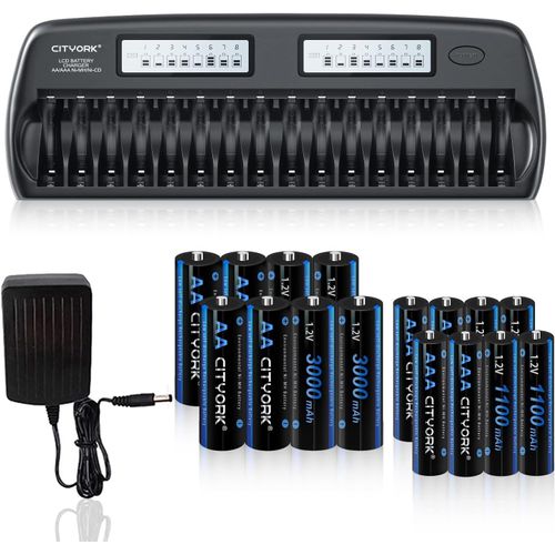 Lbgwp60-Rechargeables Piles Aaa (Lot De 8), 750 Mah Nimh, 1000 Recharges, Pré-Chargées, Puissance Longue Durée, Un Packaging Recyclable 0% Plastique