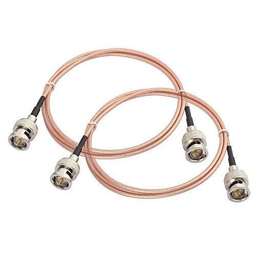 Câble SDI Vidéo 1m Câble BNC Mâle vers Mâle 75 Ohm Câble Coaxial RG179 pour Équipement Vidéo Caméra, Supporte HD-SDI 3G-SDI 4K 8K SDI(Droit, 2 Pièces)