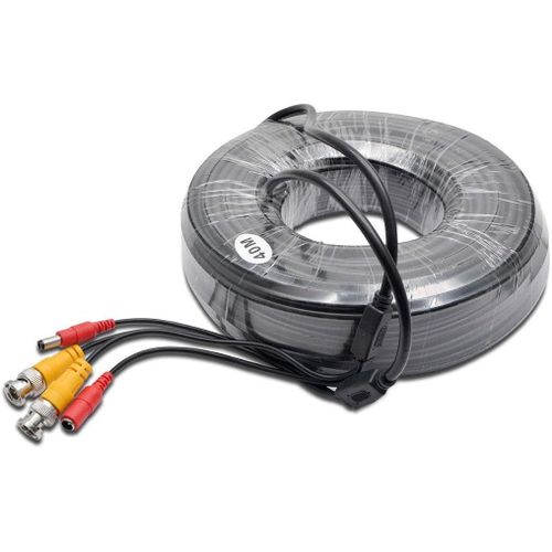 Câble d'alimentation vidéo BNC 5 m RCA DC pour caméra de vidéosurveillance de voiture et enregistreur vidéo numérique