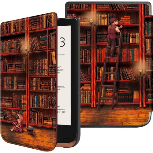 Étui Pour L use Pocketbook Touch Lux 5/4, Touch Hd 3 Et Basic Lux 2 - Coque Mince Housse Avec Fermeture Magnétique Et Veille/Réveil Automatique Bibliothèque[BOOK5171306]