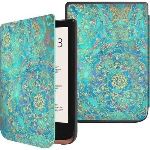 Étui Pour L use Pocketbook Touch Lux 5/4, Touch Hd 3 Et Basic Lux 2 - Coque Mince Housse Avec Fermeture Magnétique Et Veille/Réveil Automatique Jade[BOOK5171310]