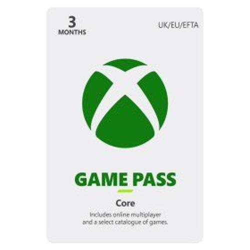 Xbox Game Pass Core - 3 Month Membership - Jeu En Téléchargement