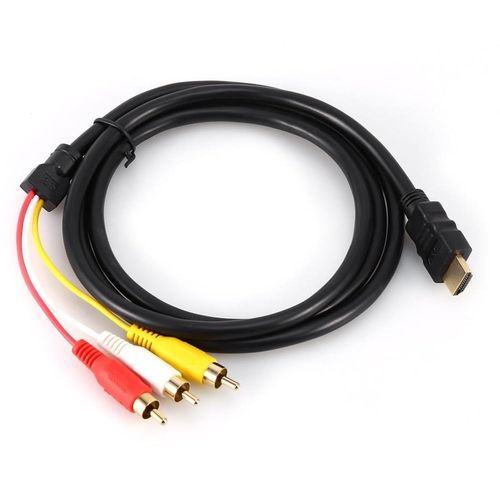 Câble Tv Hdmi Vers Rca, Hdmi Mâle Vers 3 Rca Av Audio Video Converter Câble Adaptateur Cordon, 1.5M 5Ft Hd 1080P¿[Video850]