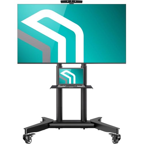 Support Tv Roulettes Pour 32-75 Pouces Tv, Meuble Tv Sur Roulettes Poids De 50 Kg - Ecran Sur Pied Mobile Vesa 200X200 - Vesa 600X400/Support Pied Tv Roulette Hauteur Réglable Ts15[Video710]