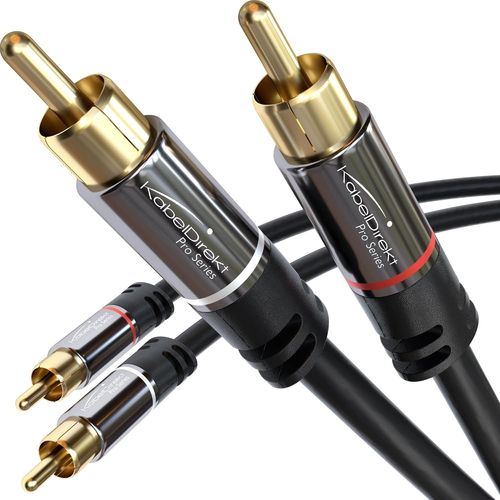 Câble Rca 5M, Câble Audio Stéréo 2 X 2 Cinch Particulièrement Résistant Et D'Une Qualité Sonore Brillante (Coaxial Rca/Hifi & Home Cinéma, Analogique Et Numérique)[Video891]